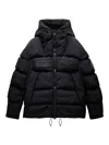 Napapijri Puffer Jacket Hooded Drawstring Hem In Negro