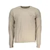 Napapijri Chic Beige Long Sleeve Crew Neck Sweater In Neutral