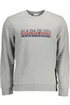 Napapijri Gray Cotton Men Sweater In Grey