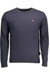 Napapijri Blue Wool Men Sweater In Blue