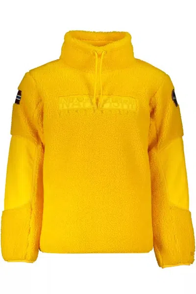 Napapijri Chic High-neck Embroide Men's Sweater In Yellow