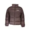 Napapijri Brown Polyamide Jacket In Burgundy