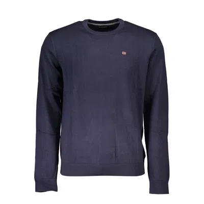 Napapijri Classic Crew Neck Cotton Men's Sweater In Blue