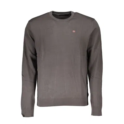 Napapijri Classic Crew Neck Cotton Men's Sweater In Grey