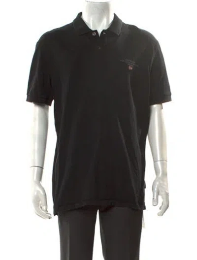 Pre-owned Napapijri Collar Short Sleeve Polo Shirt In Black