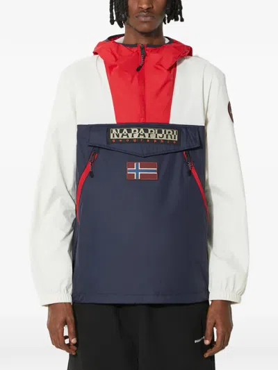 Napapijri Colourblock Hooded Jacket In Multi