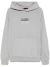 Napapijri Hooded Sweatshirt With Front Pouch Pocket In Grey
