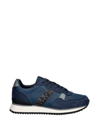 Napapijri Cosmos Syn Logo-print Panelled Sneakers In Blue