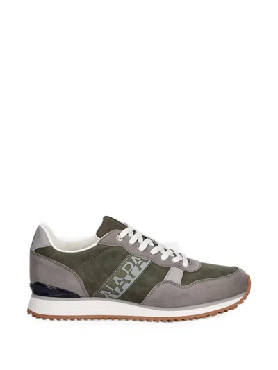Napapijri Cosmos Syn Logo-print Panelled Sneakers In Gray