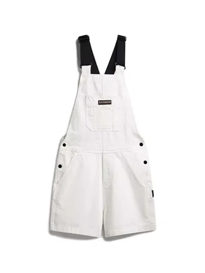 Napapijri Cotton Dungarees In White