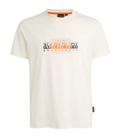 Napapijri Cotton Graphic T-shirt In White