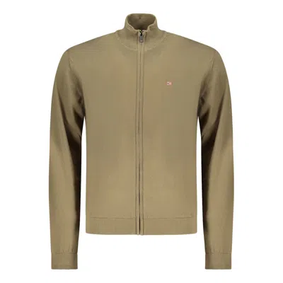 Napapijri Verde Cotton Men Cardigan In Green
