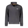 Napapijri Black Cotton Men Sweater In Gray