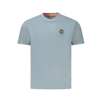 Napapijri Gray Cotton Men T-shirt In Grey