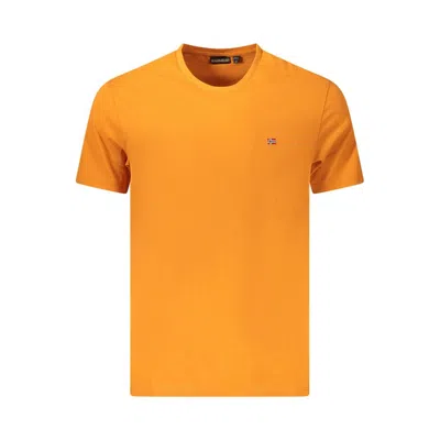 Napapijri Orange Cotton Men T-shirt