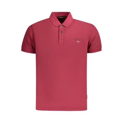 Napapijri Cotton Men Polo Men's Shirt In Red