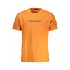 Napapijri Orange Cotton T-shirt In Yellow