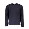 Napapijri Elegant Black Long Sleeved Crew Neck Sweatshirt In Blue