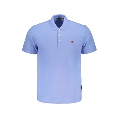 Napapijri Cotton Polo Men's Shirt In Blue
