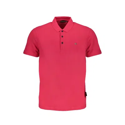 Napapijri Cotton Polo Men's Shirt In Pink