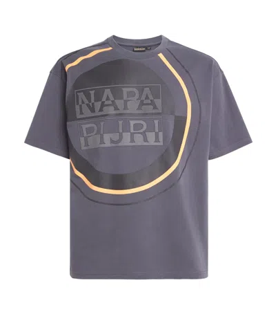 Napapijri Cotton Tusco T-shirt In Grey