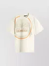 Napapijri Crew Neck Graphic Print T-shirt Straight Hem In Neutral