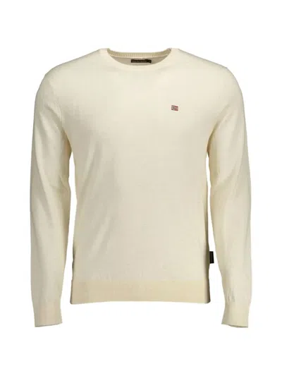 Napapijri Crew Neck Logo-patch Sweater In Neutral
