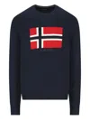 Napapijri Crew-neck Sweater In Blue