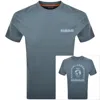 Napapijri Dati Logo T Shirt Grey In Gray