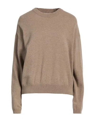 Napapijri D-mis C W Woman Sweater Taupe Size Xxs Wool, Polyester In Multi