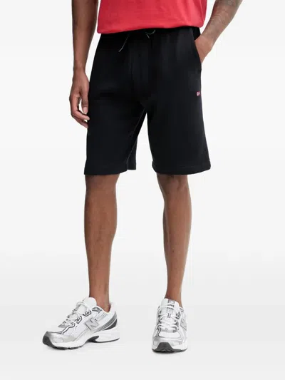 Napapijri Drawstring Embroidered Track Shorts In Pink