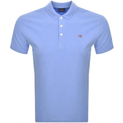 Napapijri Ealis Short Sleeve Polo T Shirt Blue
