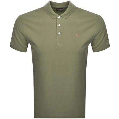 Napapijri Ealis Short Sleeve Polo T Shirt Green