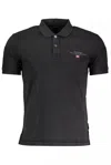 Napapijri Classic Black Embroidered Polo Shirt