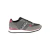 Napapijri Elegant Gray Lace-up Sneakers With Contrast Accents