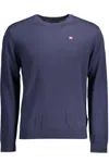 Napapijri Blue Wool Men Sweater In Blue