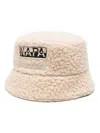 Napapijri Faux-shearling Bucket Hat In Neutrals