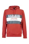Napapijri Felpa Con Cappuccio  Boves Rossa In Rosso