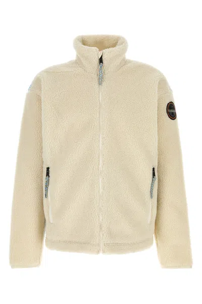 Napapijri Ivory Teddy Sweatshirt In Neutral