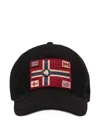 Napapijri Flag-patch Baseball Cap In Black