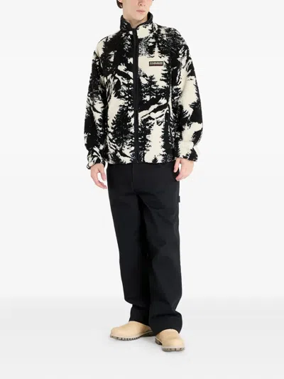 Napapijri Fleece Coat In Black