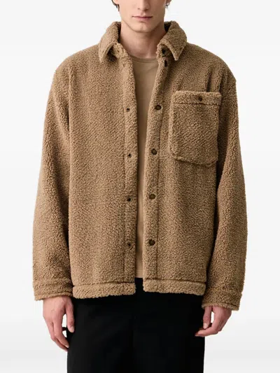 Napapijri Fleece-texture Logo-patch Jacket In Multi