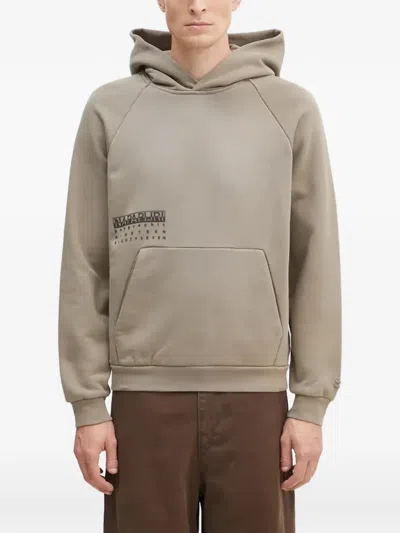 Napapijri Front Pocket Hood Hoodie In Neutral