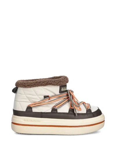 Napapijri Glacier Quilted Boots In Brown