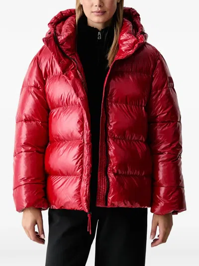 Napapijri Glane Mirror Hooded Puffer Jacket In Animal Print