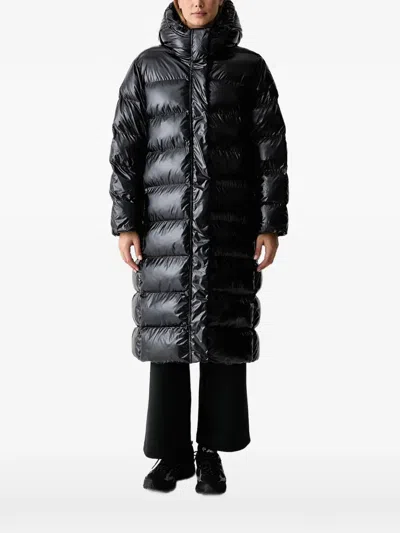 Napapijri Glane Quilted Hooded Coat In Black