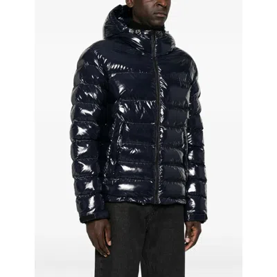 Napapijri Glossy Quilted Hooded Jacket In Black