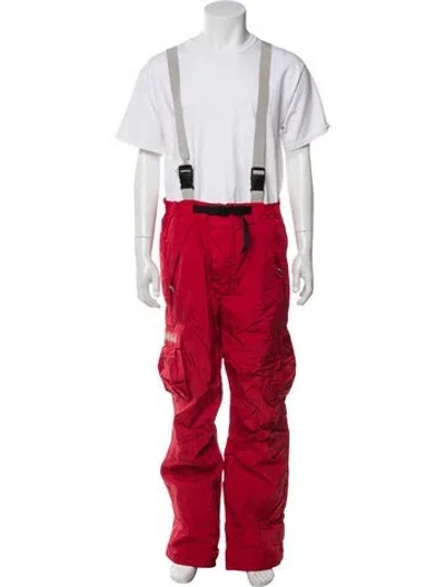 Pre-owned Napapijri Graphic Print Ski Pants In Red