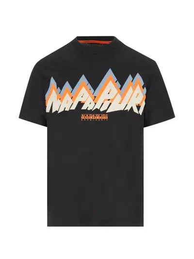 Napapijri Graphic-print T-shirt In Black