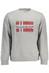Napapijri Gray Cotton Men Sweater In Gray